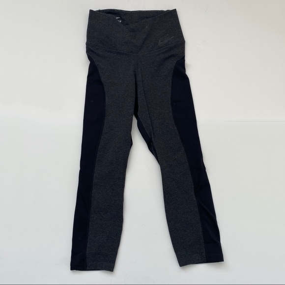 Nike Dri-Fit Power Crop Color Block Leggings S - Picture 1 of 5